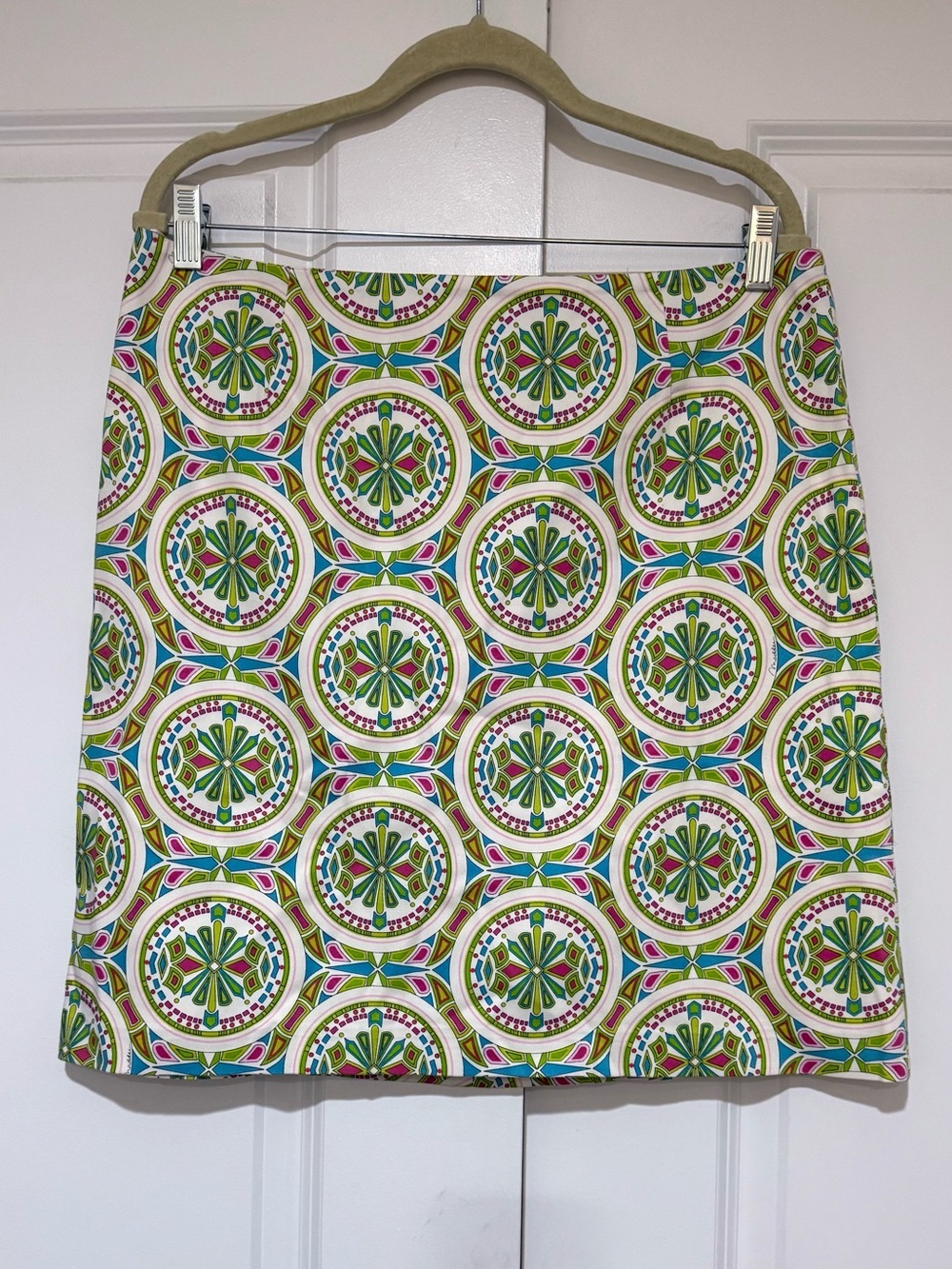Melly M Green, Pink & Blue Mini Skirt Lined